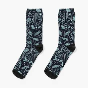 Носки Magic mushrooms, дизайнерские носки, мужские хлопковые забавные носки, женские носки