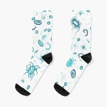 Носки для микробиологии, черные носки, женские теплые носки, забавный носок