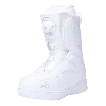Обувь для сноуборда Автоматические снегоступы с проволочной пряжкой для сноуборда Белые женские ботинки из шпона, очень легкие
