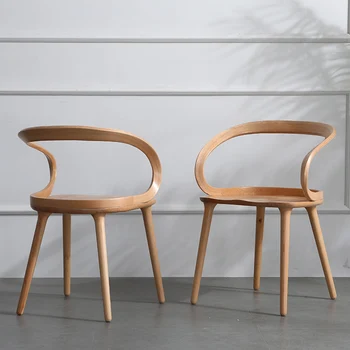 Одноместные Эргономичные Переносные Деревянные обеденные стулья с акцентом на пол в скандинавском стиле, обеденные стулья с поперечными рычагами, дизайнерская мебель для дома Sandalye