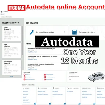 Онлайн-аккаунт AUTODATA сроком на один год 2022 Только для легковых автомобилей, грузовиков, программного обеспечения для ремонта Autodata, обновления программного обеспечения Autodata сроком на один год
