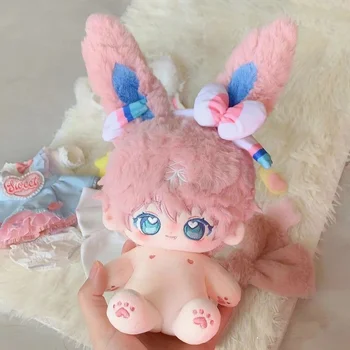Оригинал Без атрибутов Sylveon Pink Rabbit 20 см Плюшевая кукла, наряжающаяся косплеем, Аниме-игрушка, Фигурка, Рождественские подарки, Вэнь