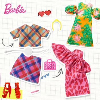 Оригинальная одежда Барби Летняя мода Детские игрушки для девочек Платье Рубашка Бандху Обувь Набор аксессуаров для куклы 30 см Подарок на день рождения