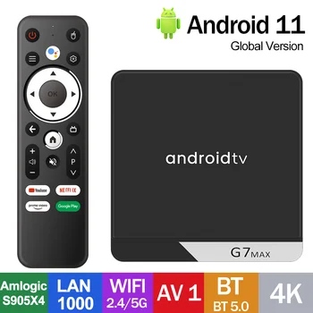 Оригинальный iATV G7 MAX Amlogic S905X4 Smart TV BOX 4K 2,4/5G WiFi Android TV 11 HDR Netflix Youtube USB3.0 ТВ Приставка VS IATV Q5 Q3