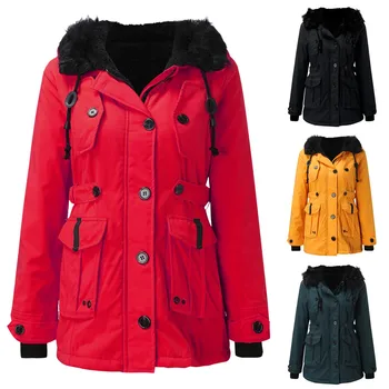 Осенне-зимняя куртка Женская 2023, толстая теплая парка с капюшоном, женское пальто с хлопковой подкладкой 5XL, повседневная верхняя одежда, куртка Женская