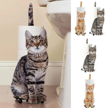 Подставка для рулонной бумаги Iron Cat Предназначена для предотвращения Случайного разворачивания и беспорядка Бумаги В Качестве Подарка вашим Друзьям и семье, любящим Кошек.