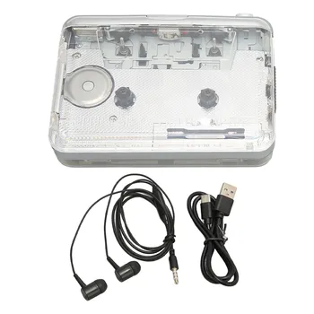 Портативный кассетный проигрыватель, Многофункциональный кассетный проигрыватель FM-радио с четким стереозвуком, 3,5-мм разъем для наушников, проигрыватель