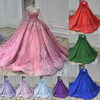 Пышные платья 3D Flora Sweetheart с открытыми плечами, аппликации, цветы, Сладкие платья принцессы на 15 дней рождения, праздничные платья 15-24 ноября