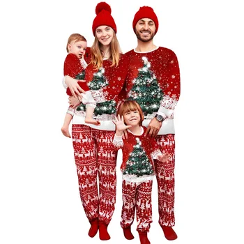 Рождественский пижамный комплект WEIRDO Family, Рождественская елка, подходящие наряды для взрослых, мамы, детей, Детские Рождественские комплекты, Рождественские пижамы, Семейная одежда