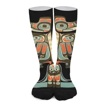 Северо-западное искусство Хайда - тлинкитские носки Thunderbird, мужские зимние носки, мужские спортивные носки