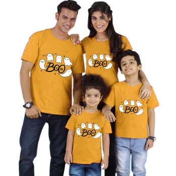 Семейные топы в тон Хэллоуину, футболки эксклюзивного дизайна Boo Ghosts