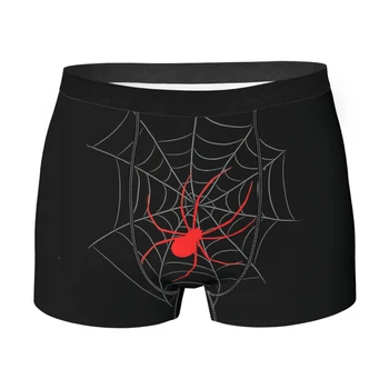Символ паука на трусах REDSpider, трусиках Homme, мужском нижнем белье, вентилируемых шортах Boxer