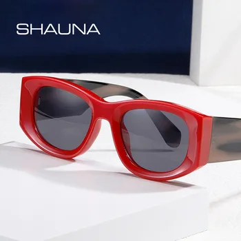 Солнцезащитные очки в стиле ретро с усиленными металлическими петлями SHAUNA UV400