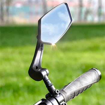 Увеличенное зеркальное сиденье, велосипедное зеркало заднего вида [можно поворачивать на 360 градусов], Модифицированное зеркало с большим полем зрения для мотоцикла