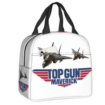 Фильм Тома Круза Top Gun Maverick Изолированная сумка для ланча для женщин Водонепроницаемый термоохладитель Bento Box Сумки для еды для школьников