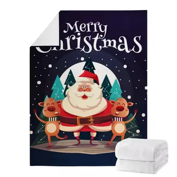Фланелевое одеяло с рисунком Рождественской елки, покрывало для детской кровати, принадлежности для детской спальни / дивана