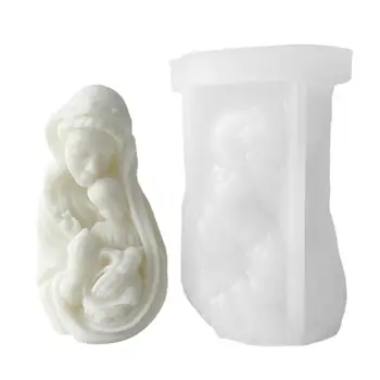 Формы из смолы 3D Пресвятая Дева Мария Силиконовые формы для выпечки свечей Литье детских скульптур Статуэтка ручной работы для изготовления ароматов