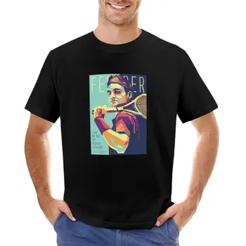 футболка с логотипом Роджера Федерера, футболки больших размеров, футболки с графическим рисунком, одежда из аниме, мужские футболки