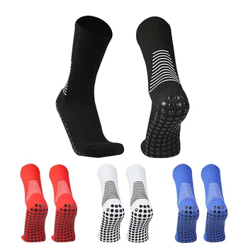 Футбольные носки с квадратным каблуком с новым рисунком, спортивные мужские женские силиконовые нескользящие футбольные носки calcetines antideslizante futbol