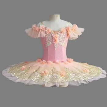 Цветочная Профессиональная балетная пачка White Swan Lake Platter Tutu Romantic Ballerina Party Танцевальный костюм Balett Dress Girl Women