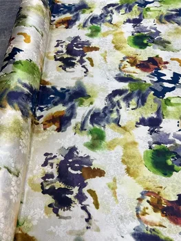 Шелковая ткань с цветущим принтом из шелковой ткани Шелковицы Тутового дерева, платье-рубашка из ткани Чонсам