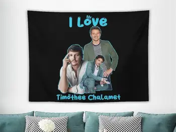 Я люблю Тимоти Шаламе Гобелен Забавный Мем Гобелены Флаг Баннер Плакат Висит На Стене для Гостиной Общежития Колледжа